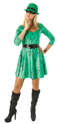 Classic Riddler Damen Kostüm Batman Comic Villian Erwachsene Halloween Kostüm - Bild 5 von 6
