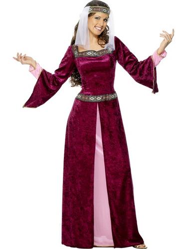 Maid Marion Ladies Medieval Robin Hood Fancy Dress Womens Marian Costume Outfit - Picture 9 of 9