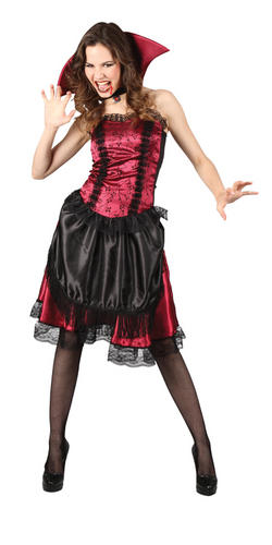 Sexy Victorian Vampiress Halloween Ladies Fancy Dress Womens Vampire Costume