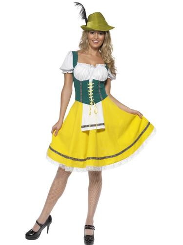 Bavarian German Maid Beer Girl Womens Fancy Dress Ladies Oktoberfest Costume - Picture 11 of 11