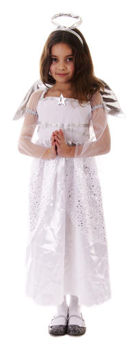 Wings Girls Fancy Dress Nativity Play Kids Childrens Costume Christmas Angel 