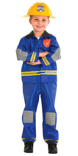 Boys FIREMAN FANCY DRESS COSTUME Fire Fighter Uniform Kids Childs Sam Emergency