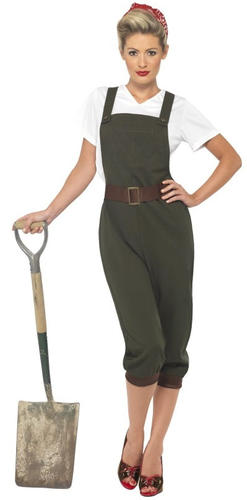 1940s Army Girls Fancy Dress WW2 40s Wartime Uniform Womens Costume Outfits New - Picture 6 of 10