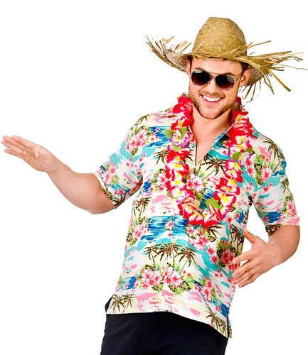 Hawaiian Tropical Shirts Adults Fancy Dress Hawaii Summer Mens Beach Costume Top - Picture 7 of 9