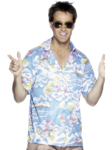 Hawaiian Tropical Shirts Adults Fancy Dress Hawaii Summer Mens Beach Costume Top - Picture 2 of 9