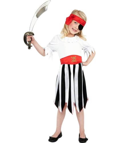 Pirate Kids Costume + Hat Book Week Boys Girls Halloween Fancy Dress Childs 3-8 - Picture 15 of 28