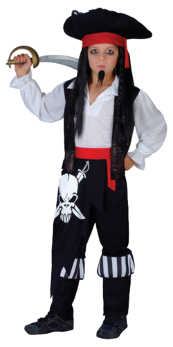 Pirate Kids Costume + Hat Book Week Boys Girls Halloween Fancy Dress Childs 3-8 - Picture 3 of 28