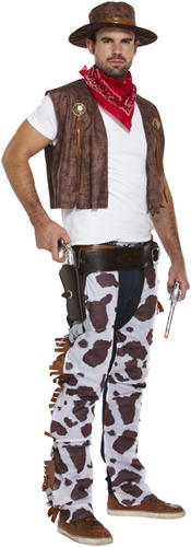 Cowboy & Cowgirl Couple Fancy Dress Adults Mens Ladies Western Rodeo Costume New - Picture 11 of 17