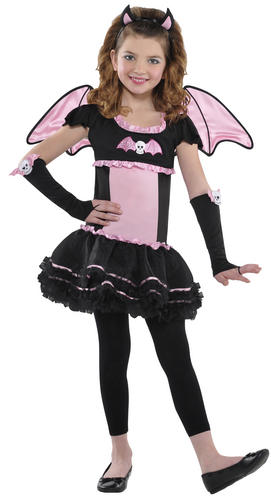 Ballerina Bat Vampires Girls Fancy Dress Halloween Party Childs Kids ...