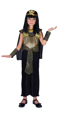 Queen Cleopatra Dress + Headpiece Girls Fancy Dress Egyptian Kids Costume Outfit - Picture 2 of 4