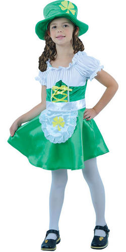 Leprechaun Irish Girls Fancy Dress St Patricks Day Kids Child Costume ...