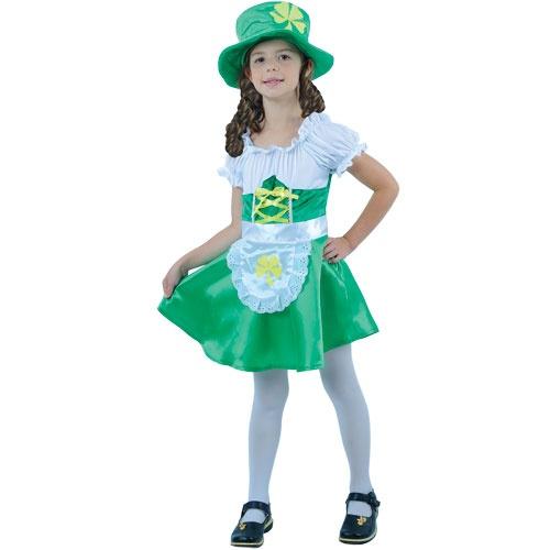 Leprechaun Irish Girls Fancy Dress St Patricks Day Kids Child Costume ...