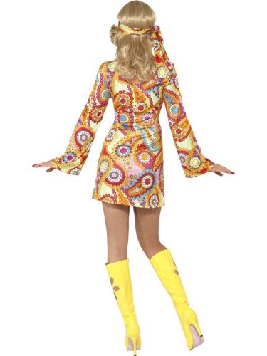 Hippie Küken 60er Jahre Kostüm Sixties Hippie Damen Erwachsene 60s Kostüm UK 8-18 - Bild 4 von 4