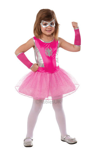 Superhero Girls Fancy Dress Book Characters Childrens Halloween Kids Costume New - Picture 10 of 17