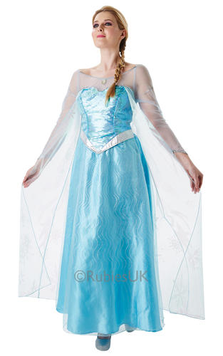 Official Elsa Ladies Fancy Dress Disney Princess Frozen Womens ...