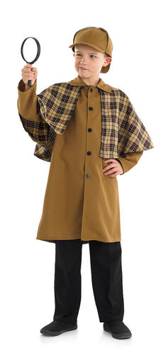 Costume detective vittoriano ragazzo vestito fantasia Sherlock Holmes giorno del libro bambino - Foto 5 di 8