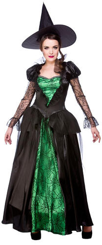 Green Witches Women Fancy Dress Halloween Fairytale Creepy Spooky Scary Costumes - Picture 3 of 8