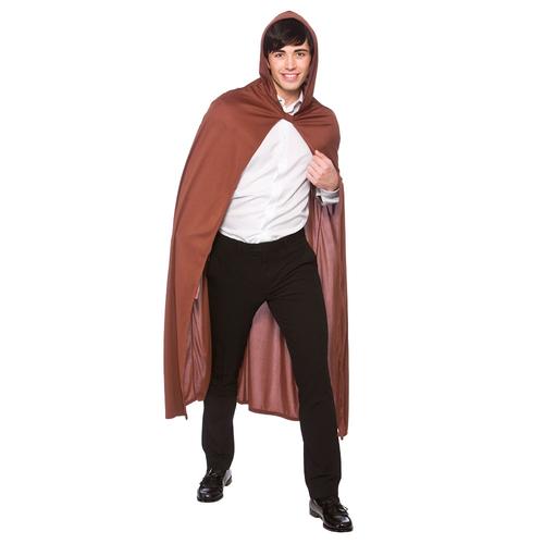 Long Hooded Capes Adults Fancy Dress Halloween Womens Men Witch Vampire