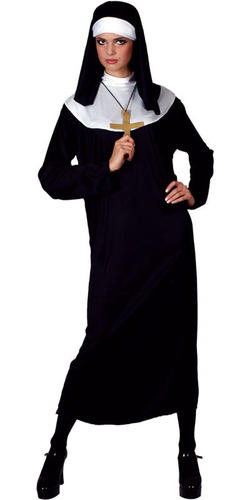 Nun Fancy Dress Ladies Religious Saints and Sinners Womens Adult Costume Outfit