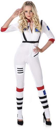 Spacegirl Fancy Dress Astronaut Ladies Futuristic Space Costume UK ...