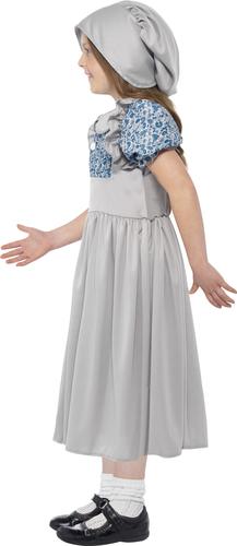 Costume vittoriano scuola ragazza vestito fantasia Dickens giorno libro bambini ragazze - Foto 11 di 15