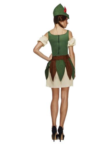 Ladies Fever Outlaw Warrior Fancy Dress Adults Book Day Elf Archer Robin Costume - Picture 9 of 9