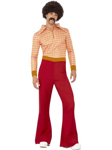 Authentisches 70er Kerl Herren Kostüm Peace Hippie Hippie 70er Jahre Erwachsenenkostüm Outfit - Bild 3 von 4