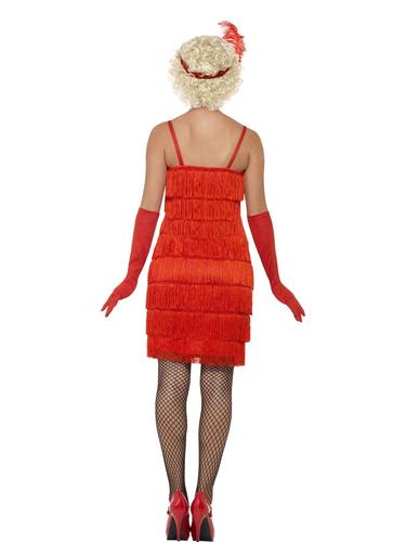 Rotes langes Flapper Damen Kostüm 20er Jahre Jazz Charleston Damen Erwachsene Kostüm - Bild 13 von 15