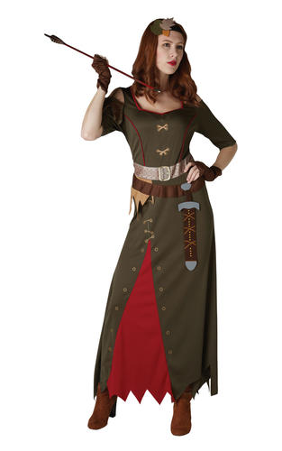 Dienstmädchen Marion Damen Kostüm Mittelalter Märchen Welttag des Buches Erwachsene Kostüm - Bild 3 von 5