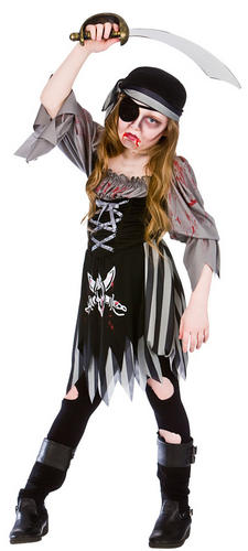 zombie ghost pirate girls fancy dress kids childrens