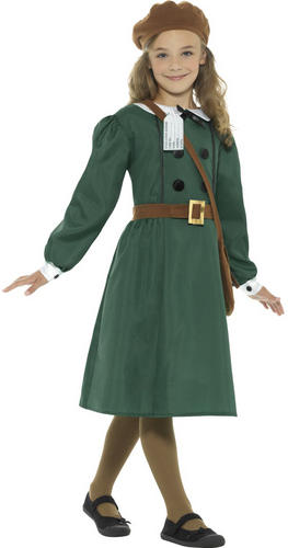Wartime Girls Fancy Dress History 30s 40s Book Day Week Kids Childs Costumes New