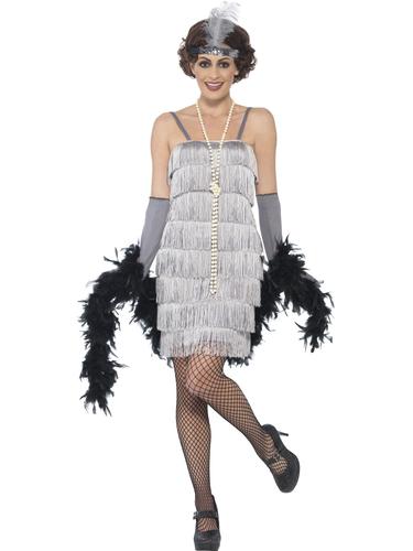 Short Flapper Girl Womens Fancy Dress 1920s 20s Charleston Ladies Adults Costume - Imagen 57 de 58