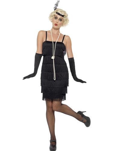 Short Flapper Girl Womens Fancy Dress 1920s 20s Charleston Ladies Adults Costume - Imagen 8 de 58