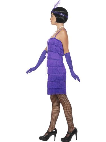 Short Flapper Girl Womens Fancy Dress 1920s 20s Charleston Ladies Adults Costume - Imagen 41 de 58