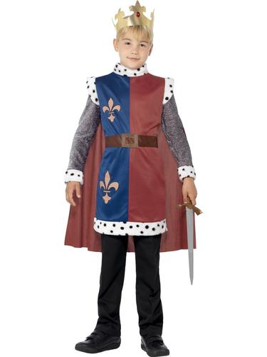 Royal Kings Boys Fancy Dress Tudor Medieval Fairytale Childrens Kids Costume New - Picture 8 of 26
