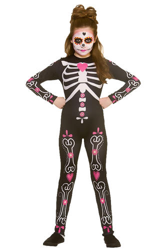 candy skull girls fancy dress halloween day of