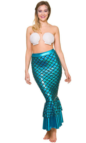 Mermaid Ladies Fancy Dress Sea Princess Fairy Tale Book Day Womens Adult Costume - Picture 2 of 4