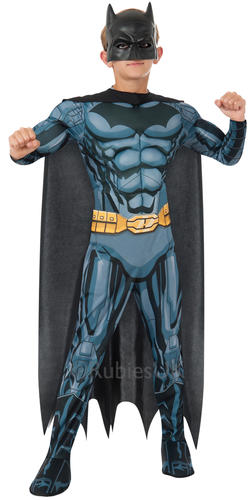Deluxe BATMAN Ragazzi Costume Supereroe Fumetti per bambini Costume Nuovo