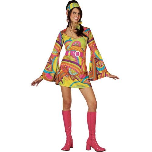 Retro Hippy Dress Ladies 1960s 1970s Fancy Retro Hippy Dress Ladies 1960s 1970s Fancy