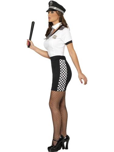 Ladies Police Woman Uniform Fancy Dress Up Costume Womens Cop ...