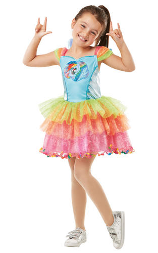 Little Pony Book Day Girls Unicorn Costume Kids Fancy Dress Rainbow Dress UK