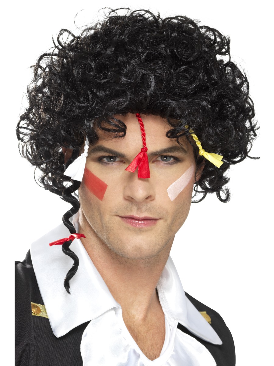 Anni 1980 Celebrity CANTANTE Parrucche Da Uomo Costume Rock Star Idol Adulti Costume Capelli