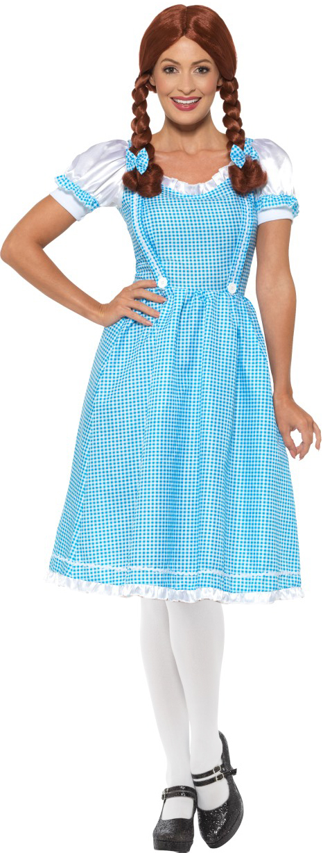 Ladies Dorothy Costume Adults Oz Fairytale Fancy Dress Womens Kansas Book 8-22