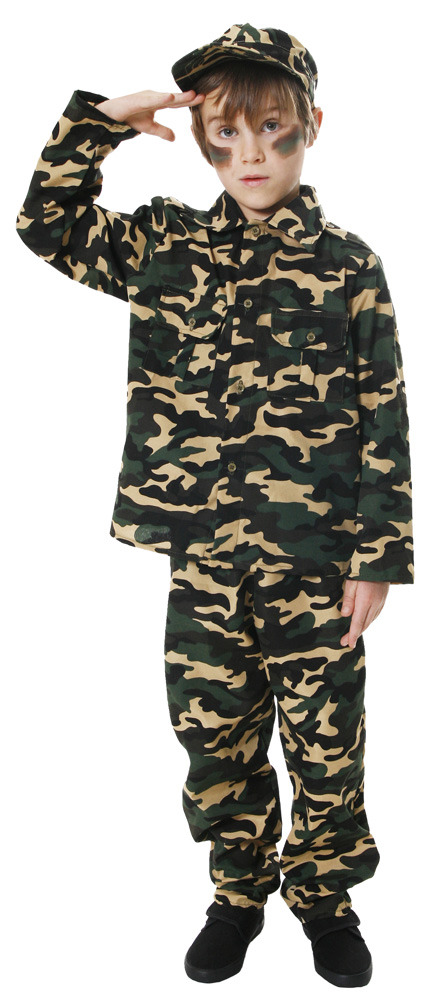 Boy S Army Costume Letter A Costumes Mega Fancy Dress Boy S Army Costume