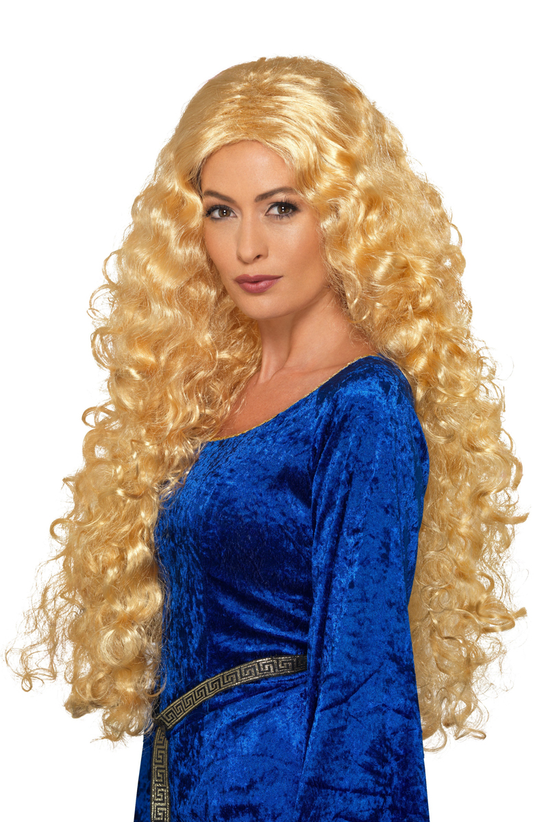 Medieval Warrior Queen Ladies Wig Wigs Mega Fancy Dress