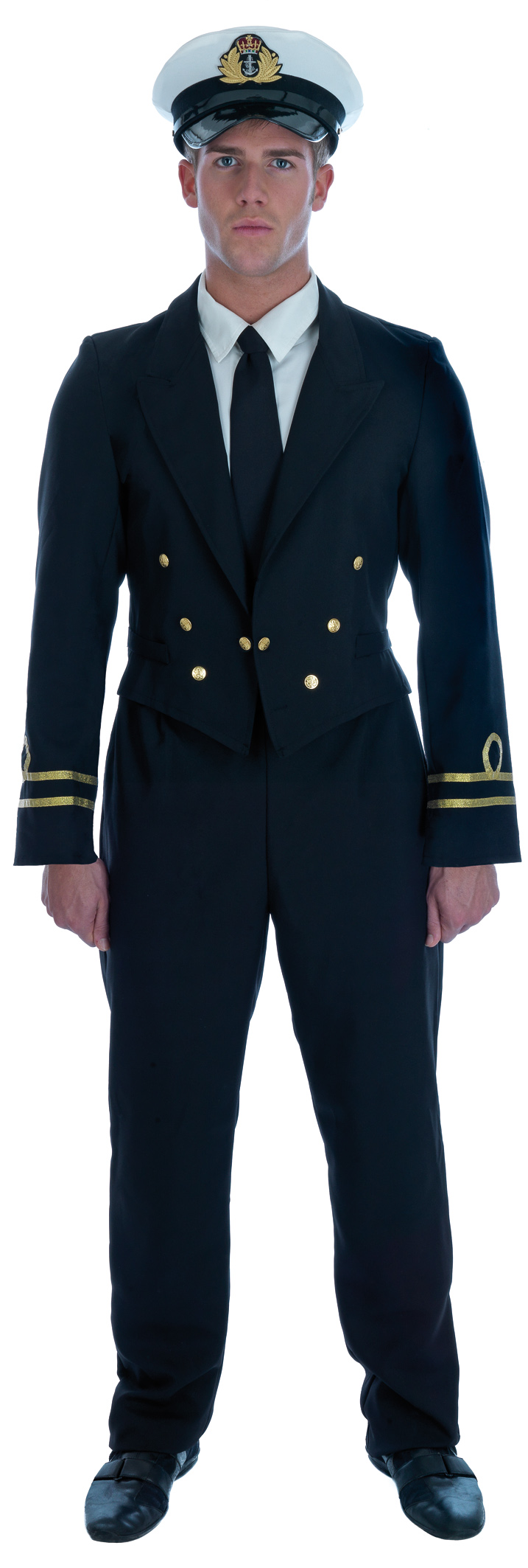 WW2 Naval Officer Military British 1940s Fancy Dress Mens 40s Uniform ...