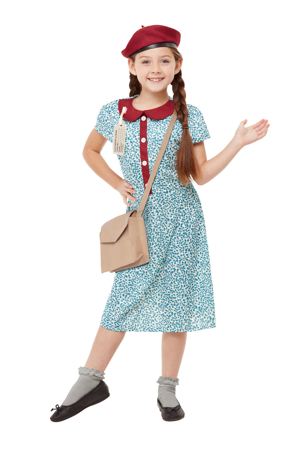Girls Evacuee Costume 1930's & 1940's Costumes Mega Fancy Dress