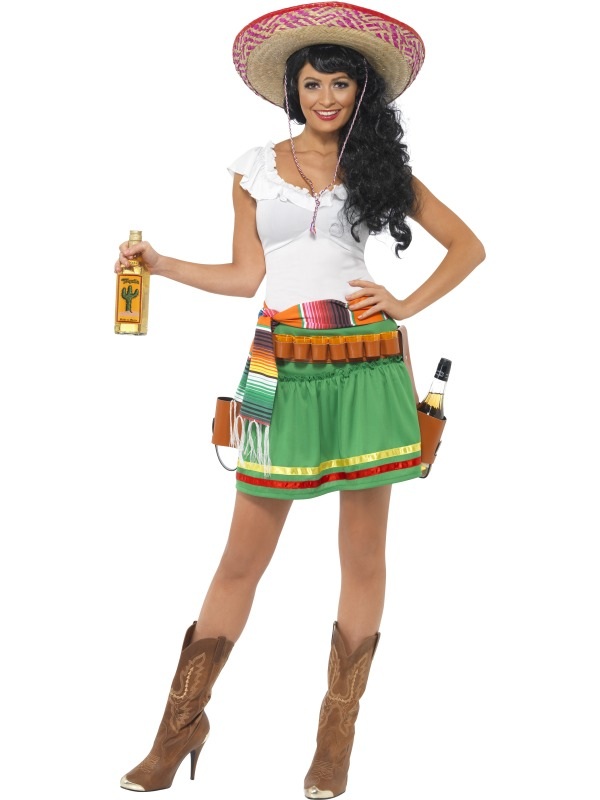 tequila shooter girl hat mexican fancy national dress ladies