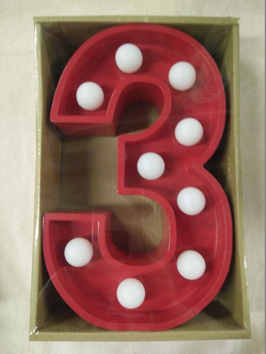 Pink LED Light Up Letters Christmas Alphabet Home Decoration MFD Satin Finish