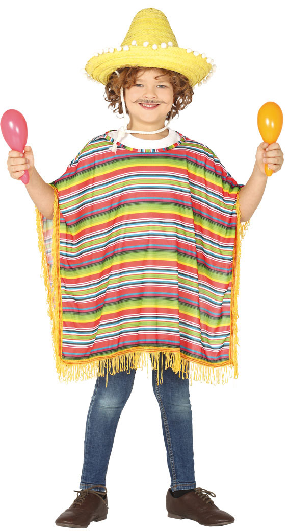 how to make a mexican poncho for kids